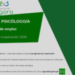 CARTEL CON OFERTA EMPLEO PARA CONTRATAR UN PERFIL DE PSICÓLOGO-A EN EL AÑO 2026