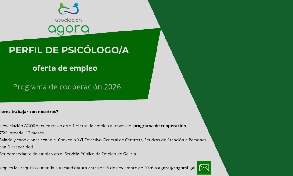 CARTEL CON OFERTA EMPLEO PARA CONTRATAR UN PERFIL DE PSICÓLOGO-A DEL EN EL AÑO 2026