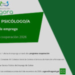 CARTEL CON OFERTA DE EMPREGO PARA CONTRATAR UN PERFIL DE PSICÓLOGO-A NO ANO 2026